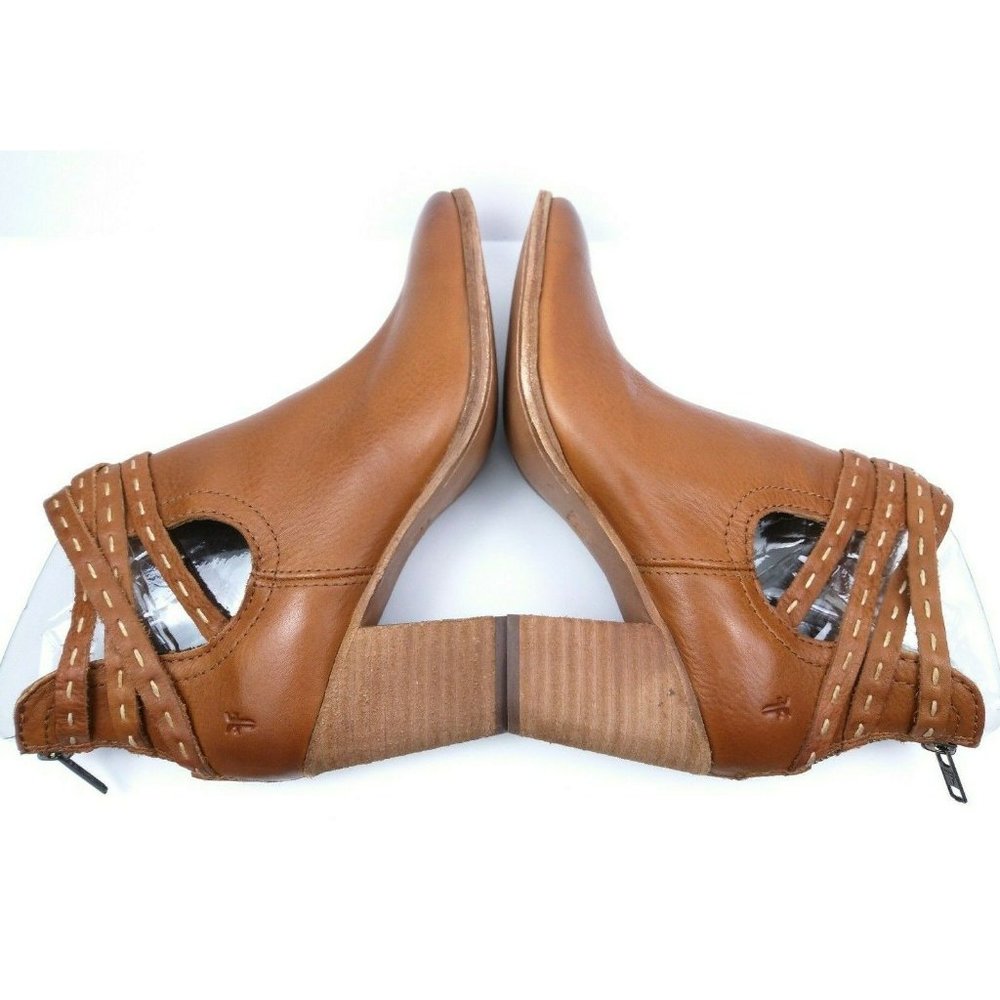 NEW FRYE Whiskey Brown Naomi Pickstitch Bootie - Picture 4 of 7